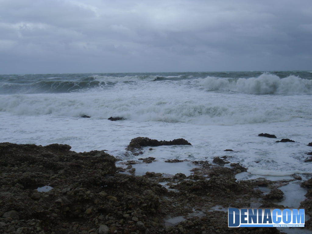 Fenómenos costeros en Dénia tras el temporal