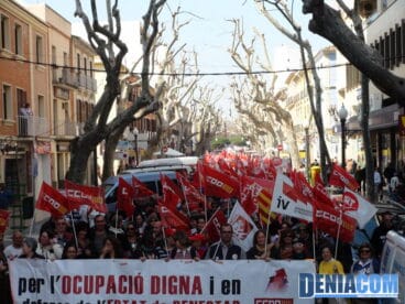 Huelga General en Dénia Manifestación