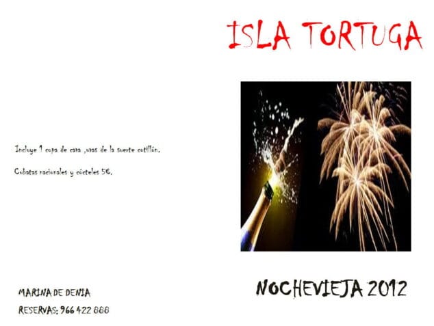 Menús para Navidad, Nochevieja y Reyes para tu familia o Empresas en Isla Tortuga 2 Isla Tortuga Nochevieja 2