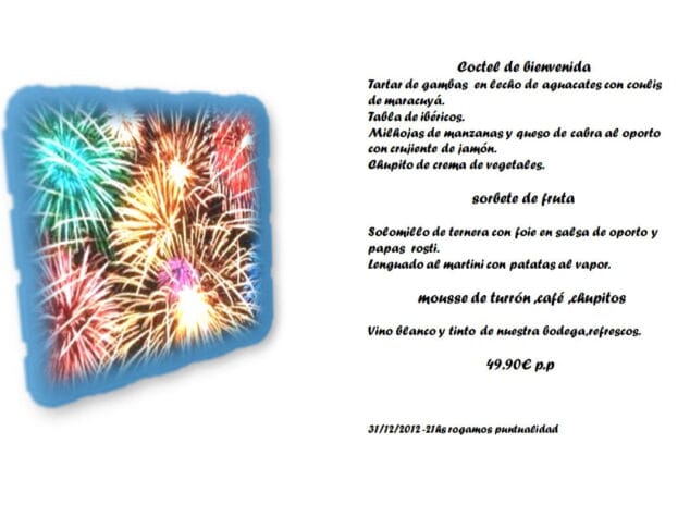 Menús para Navidad, Nochevieja y Reyes para tu familia o Empresas en Isla Tortuga 3 Isla Tortuga Nochevieja