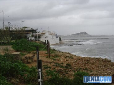 Temporal de lluvia desde Las Rotas