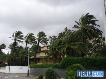 Temporal de viento en Dénia