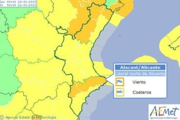 Alerta naranja por fuertes vientos en Dénia