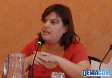 Cristina Morera durante el pleno de agosto