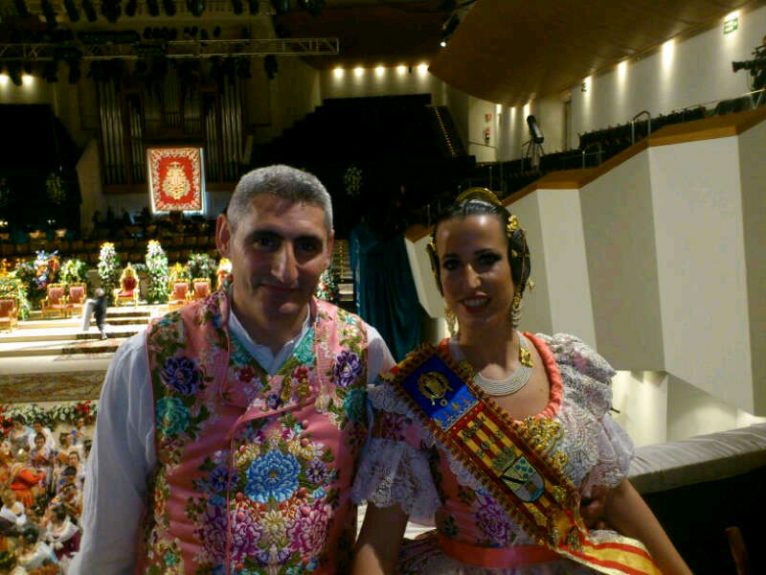 Jaume Bertomeu y Marta Tabernero en la presentación de la Fallera Mayor de Valencia