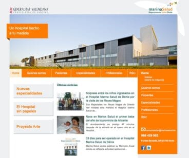 Nueva web del hospital Marina Salud