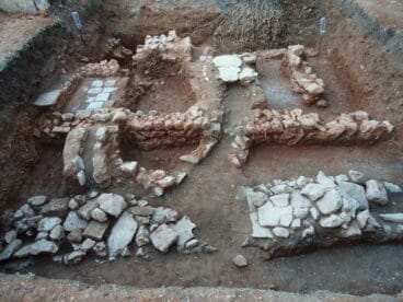 Restos de una calle andalusí en el cnetro histórico de Dénia