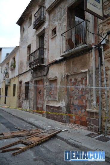 Temporal de viento en Dénia – Calle Sandunga