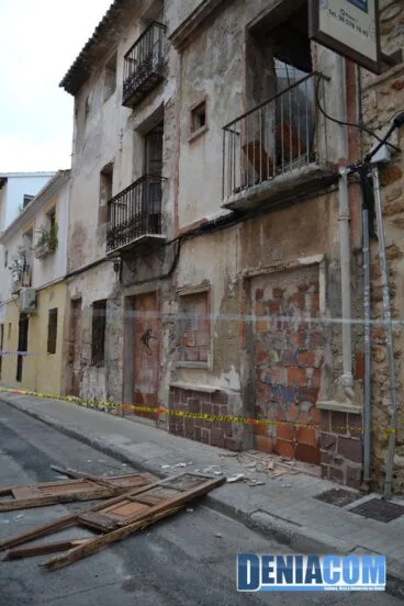 Temporal de viento en Dénia – Calle Sandunga