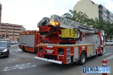 Temporal de viento en Dénia – Los Bomberos se retiran de Mercadona
