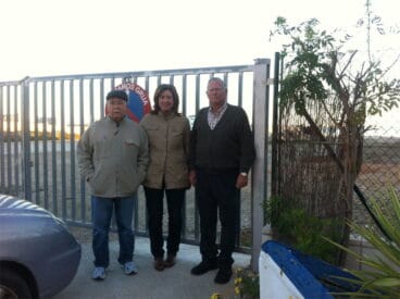 ana Kringe con los usuarios de amarres públicos en Dénia