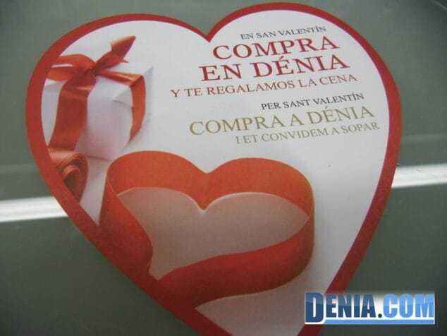 Campaña de San Valentín en los comercios de Dénia