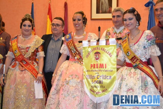 Entrega de premios de las Fallas de Dénia 2013 18 Premio crítica local Falla Saladar