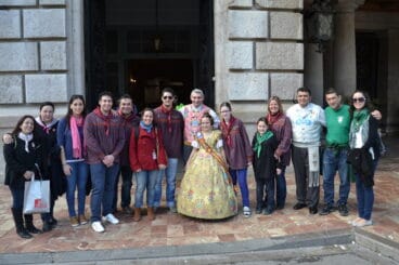 Las Falleras Mayores de dénia asisten a la mascletà de Valencia 13