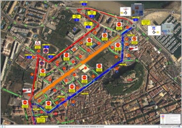 Plano de desvíos por las obras en Miguel Hernández