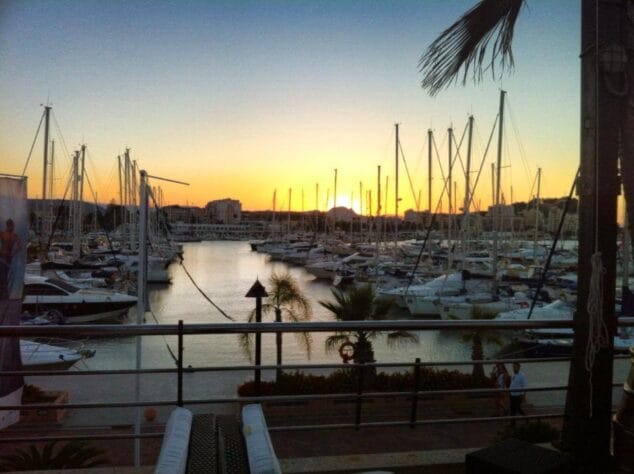 Puesta de sol de Dénia desde la terraza de Isla Tortuga D