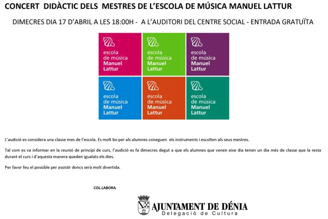 Concirto didáctico de los profesores de la Escuela de Música Manuel Lattur