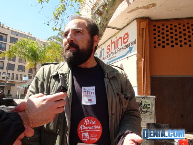 Manifestación 1 de mayo Oscar Ramirez representante de Intersindical Valencia