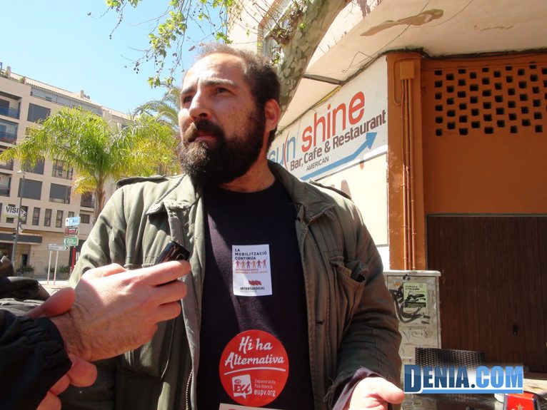 Manifestación 1 de mayo; Oscar Ramirez representante de Intersindical Valencia