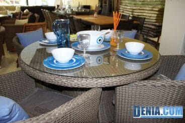 Mobelsol Dénia, conjunto mesa y sillas de exterior