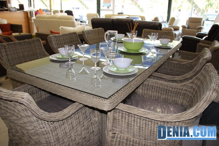 Mobelsol Dénia, muebles de jardín y terraza, conjunto de mesas y sillas exterior