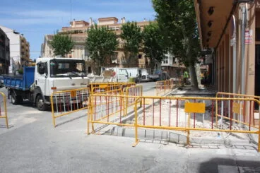 Obras en la plaza Valgamediós de Dénia