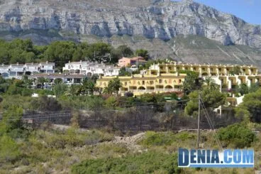 1000 metros cuadrados de parcela ardieron en Dénia