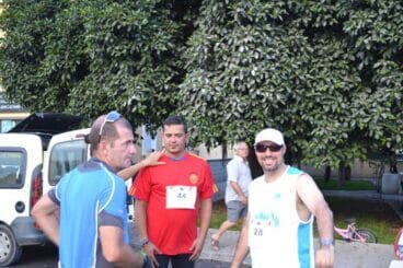 Calentando antes del Acuatlón