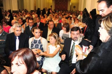 Falleras Mayores de Dénia, presentes en la misa en honor a la Santísima Sang de Dénia, fiestas de Dénia 2013- 2