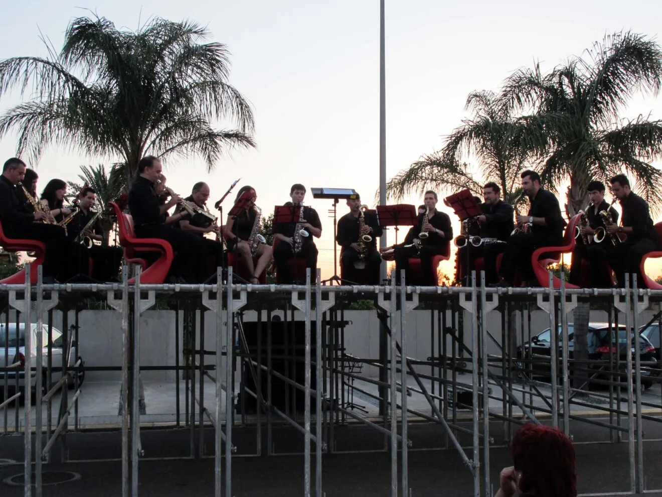 La orquesta de saxofonistas Orsaxcova en el aniversario de Pepe cabrera