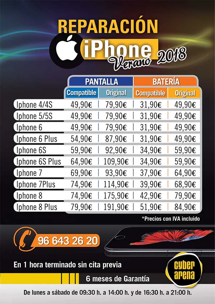 Reparación iPhone en Cyber Arena