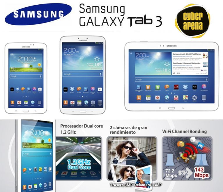 Samsung Galaxy Tab 3 7”  8”  10”