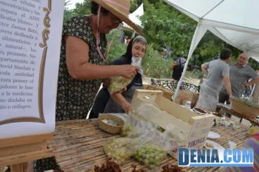 Reparto de uva y moscatel en la Escaldà de la Pansa de Jesus Pobre