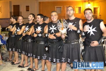 La Filà Guerrers Hospitalaris en la recepción de la capitanía cristiana de Dénia