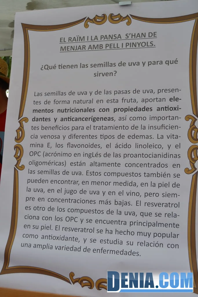 Explicación de los beneficios de los rabos de pasa y los huesos de uva