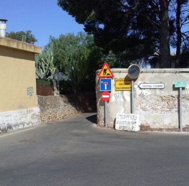 Acceso al Camí dels Lladres en Dénia