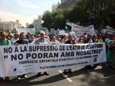 Jesús Pobre en la manifestación de Madrid