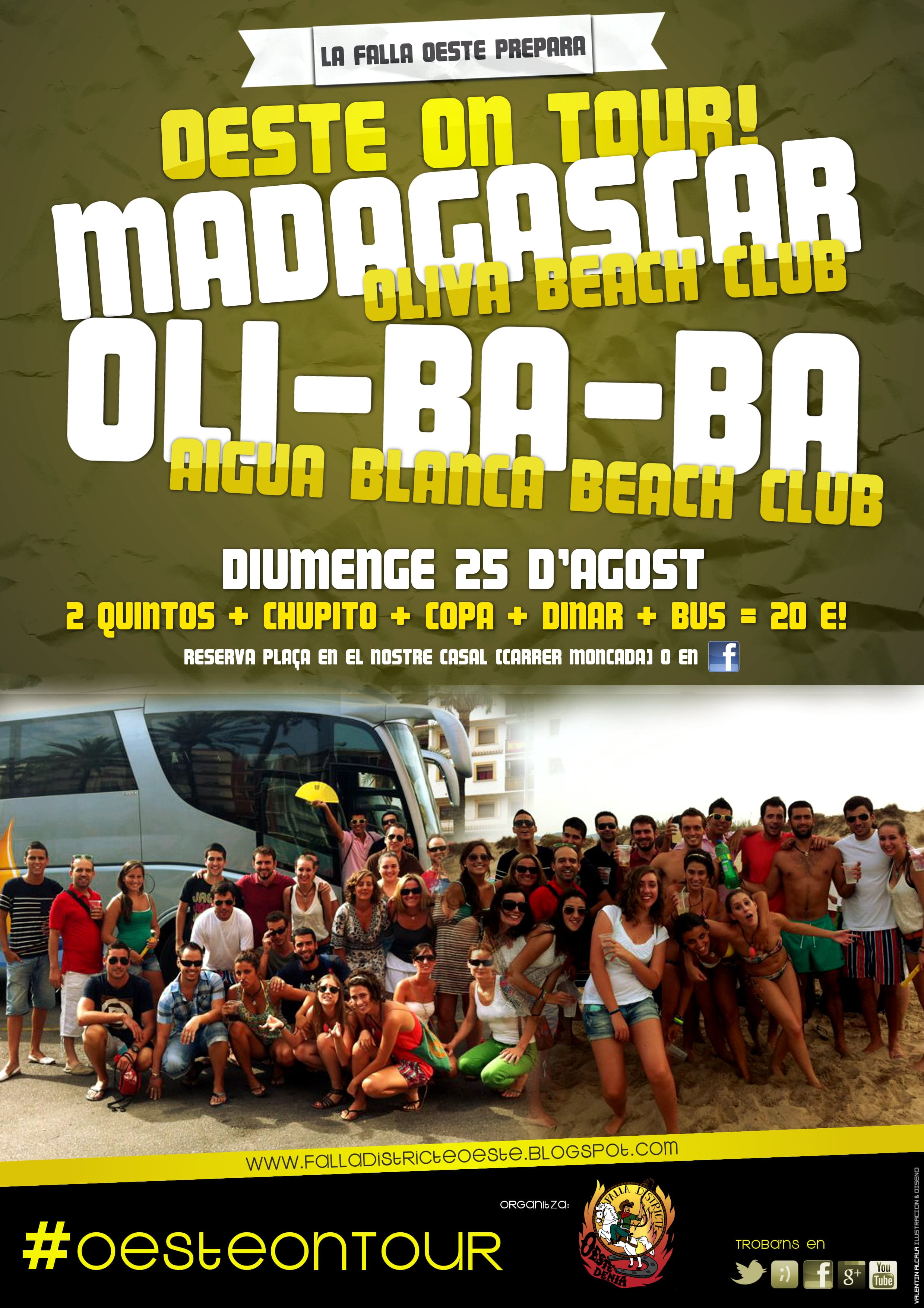 "Oeste On Tour", la falla Oeste visita Oli-Ba-Ba y Madagascar 1 La falla oeste celebra un año más su Oeste On Tour