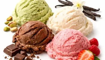 Selección de helados bajos en azúcares y saludables