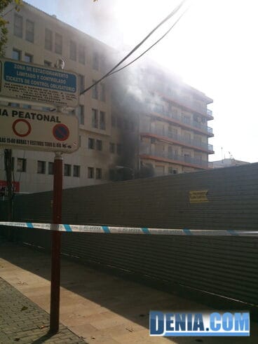 Incendio en un transformador en Dénia