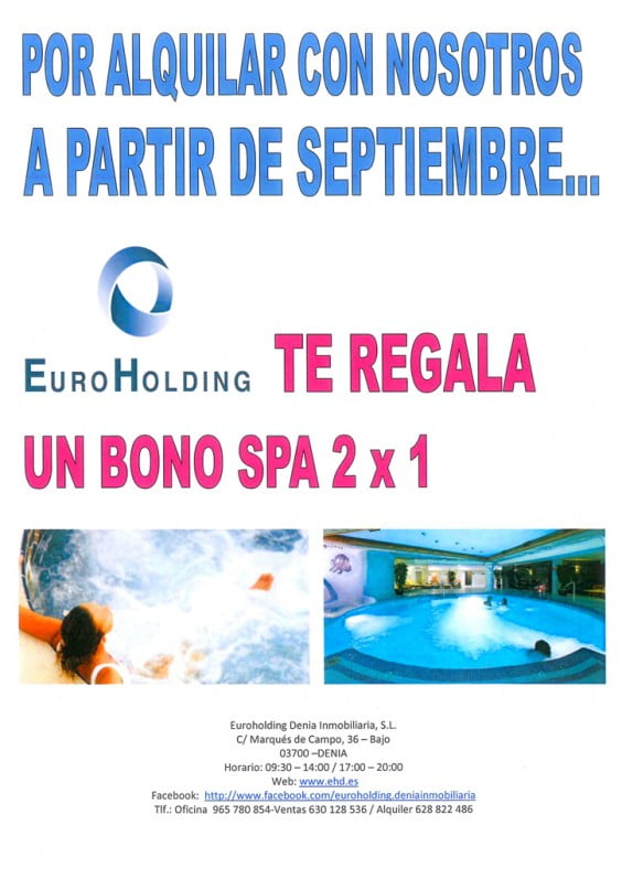 Euroholding regala un bono spa 2x1