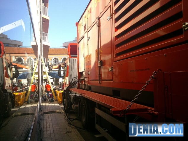 Grupo electrógeno instalado para suministrar luz a los vecinos