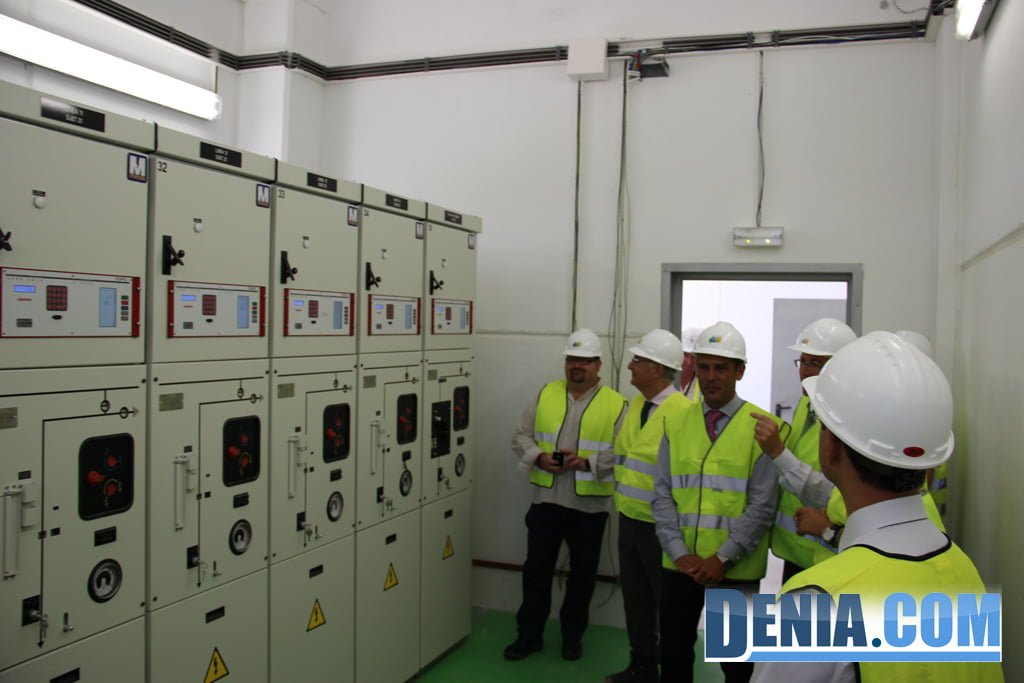 Interior de la subestación eléctrica de Iberdrola en Dénia