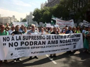 Jesús Pobre en la manifestación de Madrid