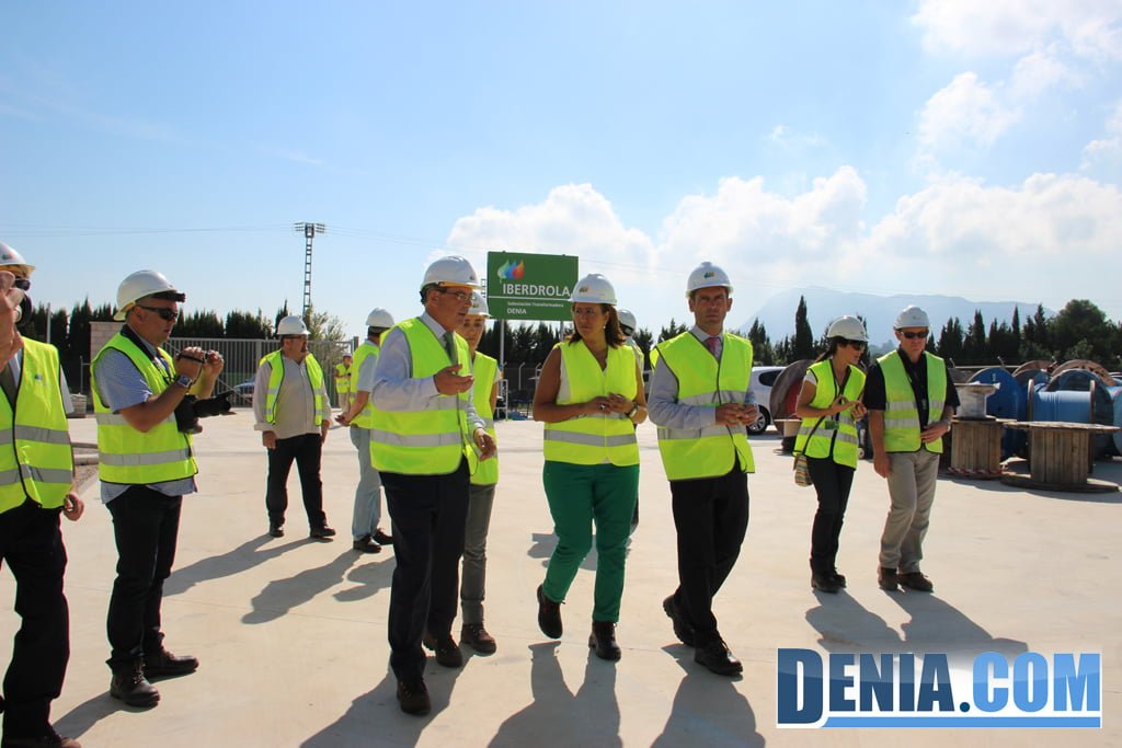 Las autoridades visitan las obras de la subestación eléctrica de Dénia