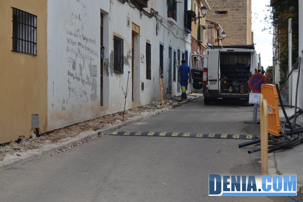 El portavoz socialista acusa al equipo de gobierno de no tener clara la idea de ciudad que quieren 2 Obras en la Calle Hospital de dénia