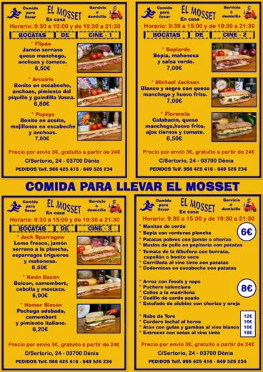Bocadillos El Mosset