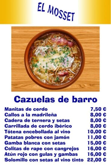 Cazuelas El Mosset