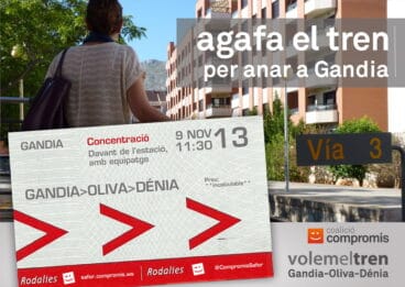 Convocatoria de la protesta por el tren