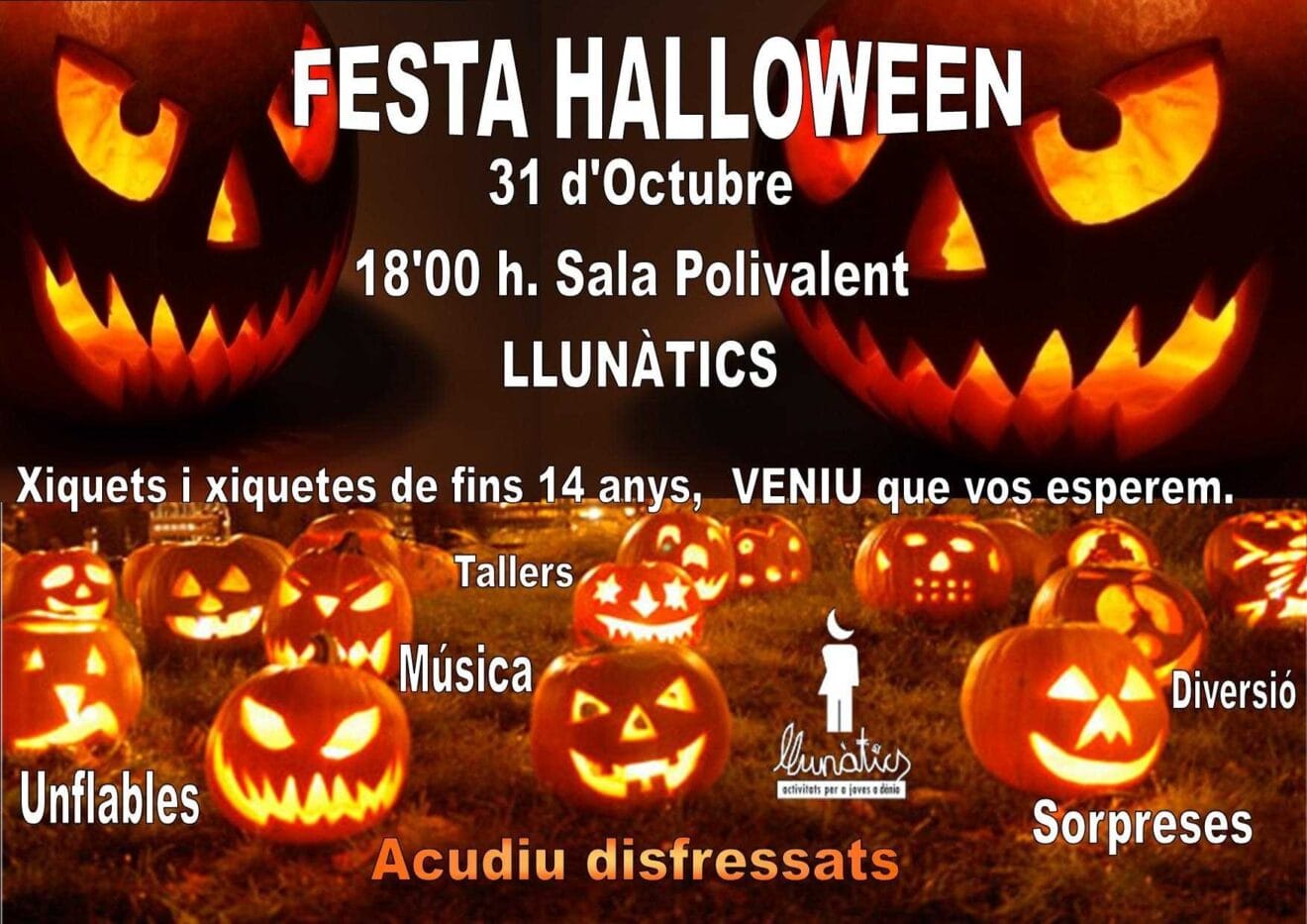 Fiesta Infantil de Halloween en Llunátics